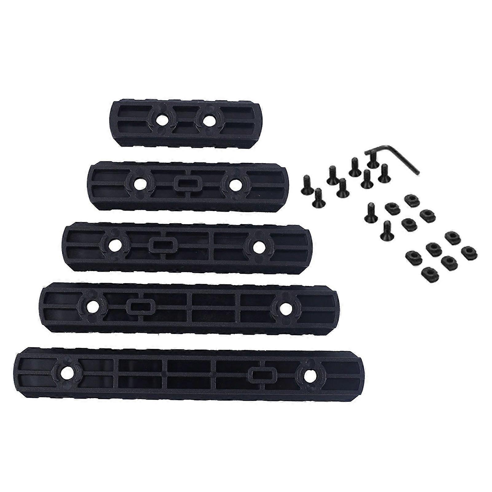 5Pcs Rail Sections for Picatinny Nylon 5 7 9 11 13 Slots Accessory for Replacement