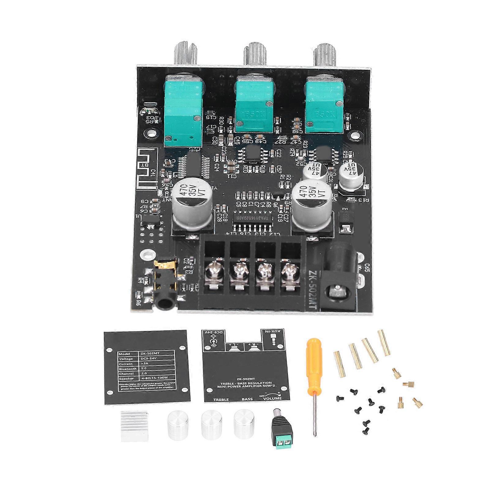 ZK?502MT Power Amplifier Board Acrylic Protective Shell High Power Powerful Design Subwoofer Amplifier Board