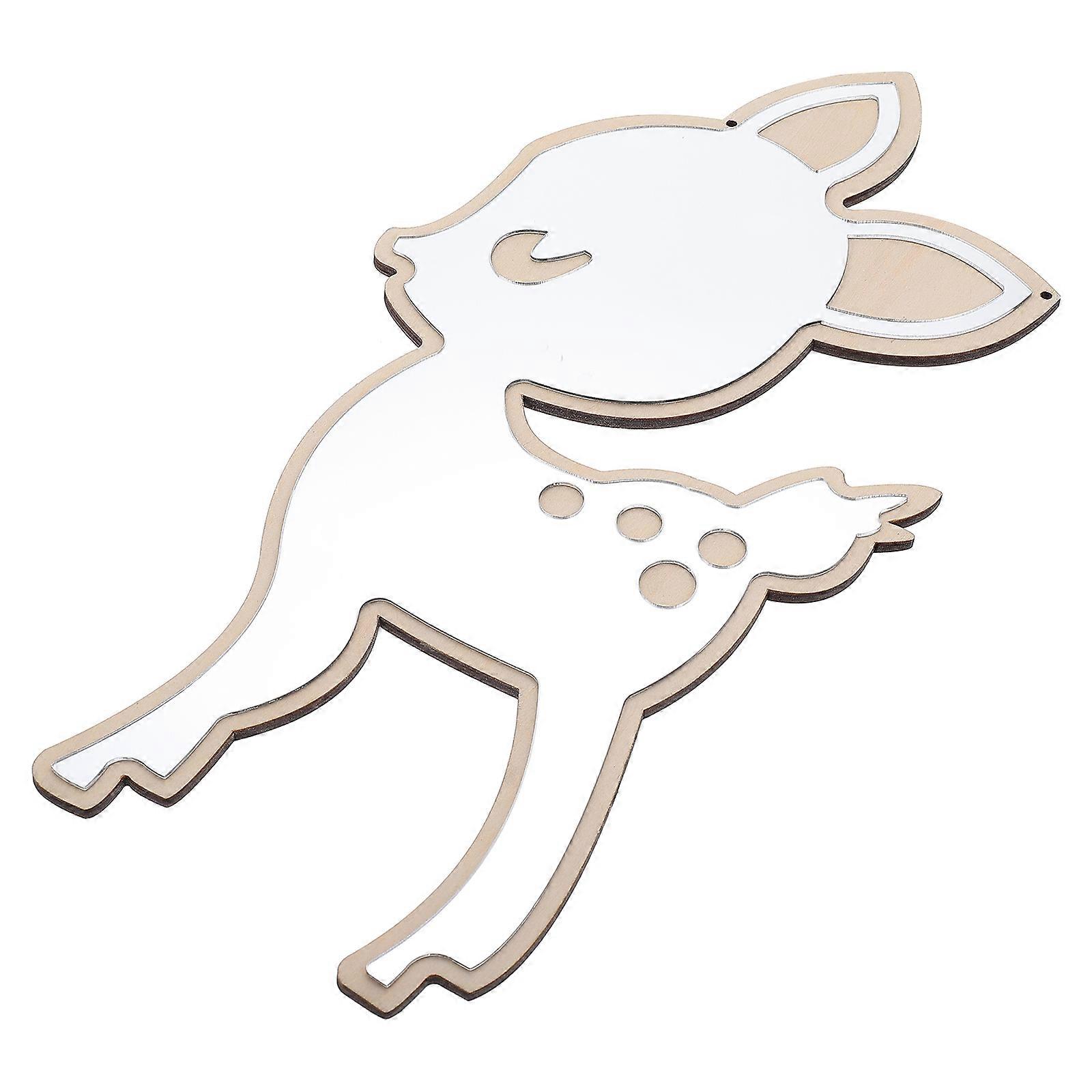 Small Deer Mirror Decorative Makeup Mirror for Wall Hanging