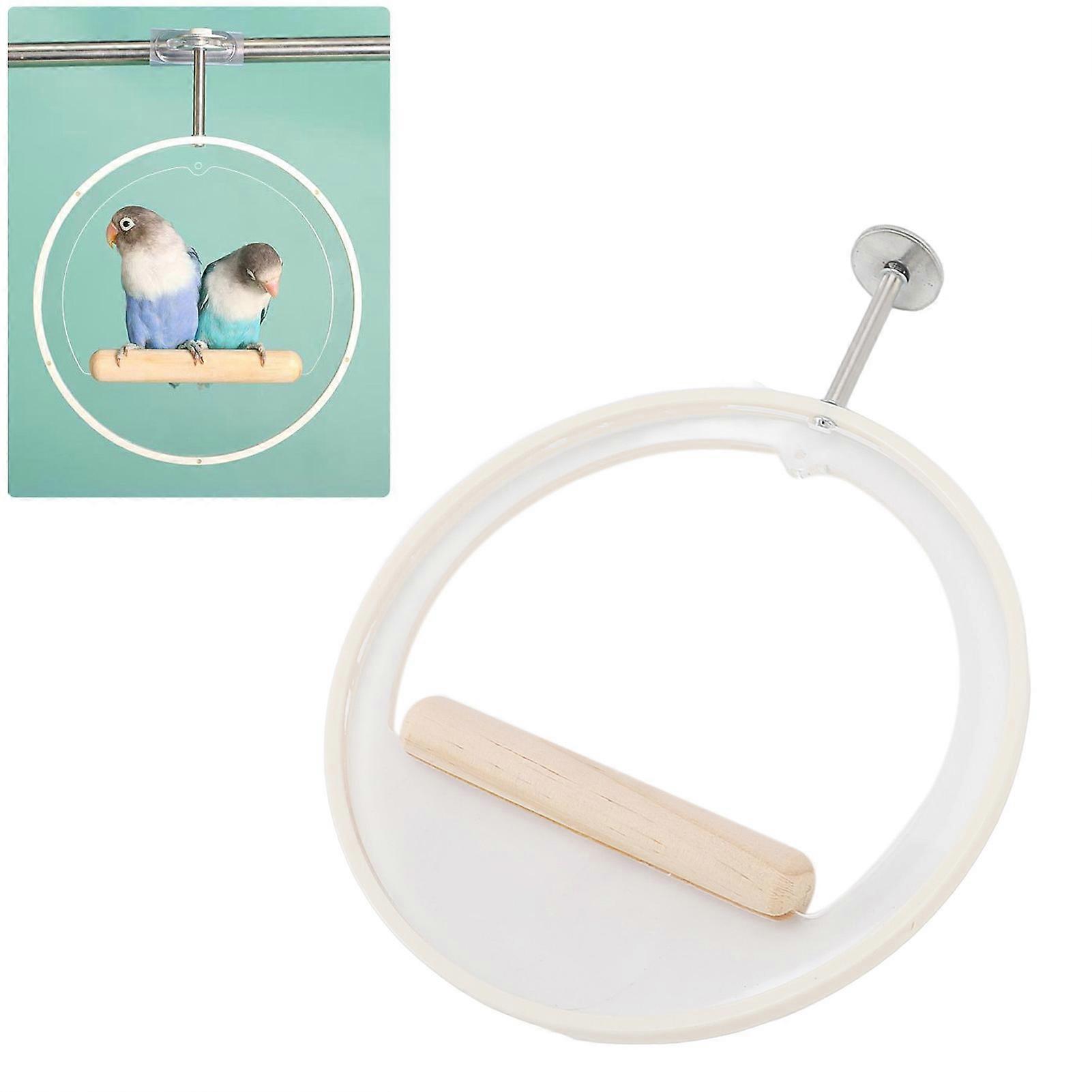 Multifunction Acrylic & Wood Bird Perch Stand Climbing Chewing