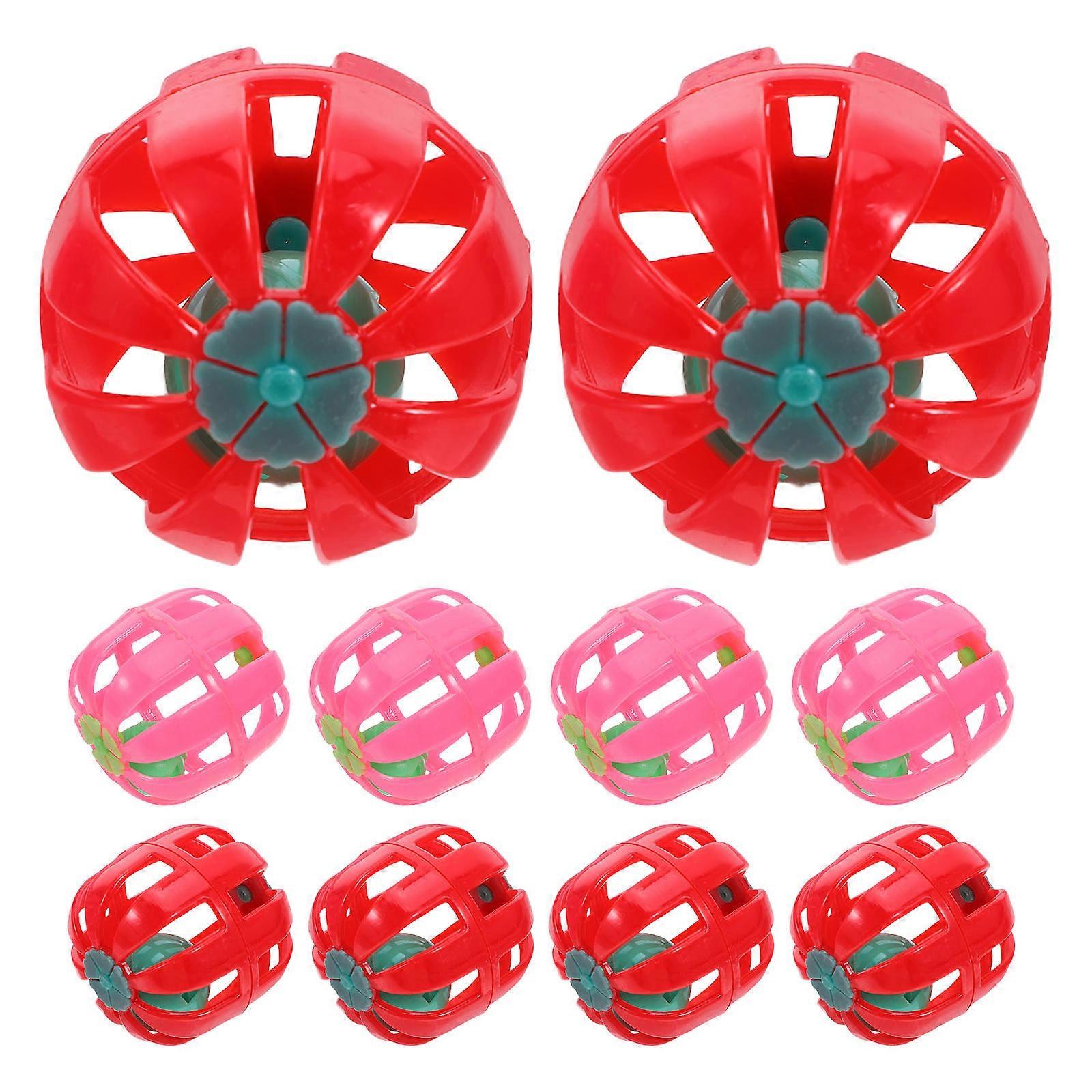 Rolling Cat Toy Pumpkin Shaped Ball for Cat Playing Teaser Indoor Playtime Plastic Assorted Color for Entertainment 30Pcs
