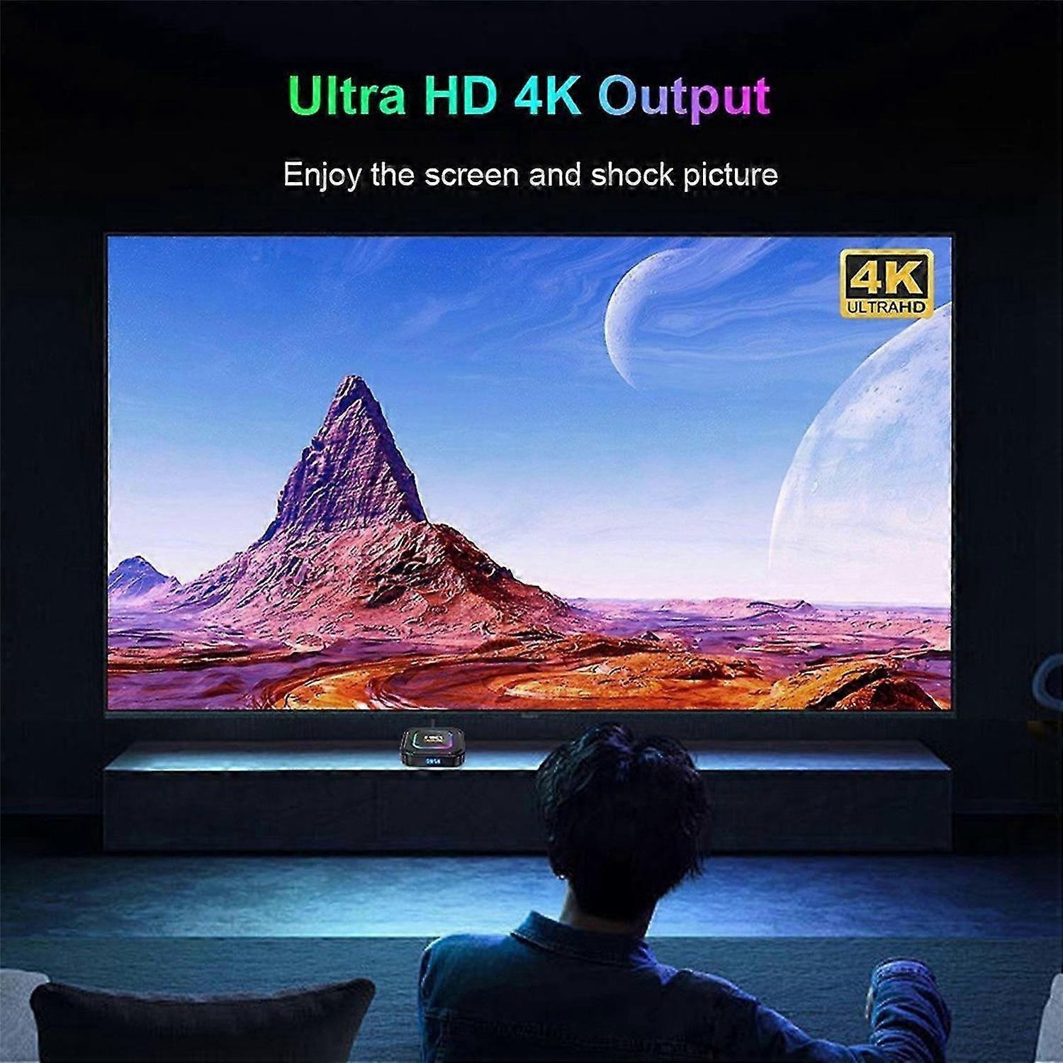 Smart TV Box Android 13 4+64G RK3528 8K HDR 10 RGB Light with Wifi6 BT 5.0 Voice Media Player TV Box