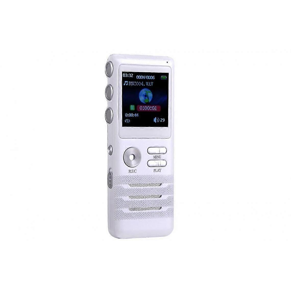 8gb Mini Digital Voice Recorder Dictaphone Dual Core Stereo White Noise Reduction New High Quality Mp3 Player | Digital Recorder (white)