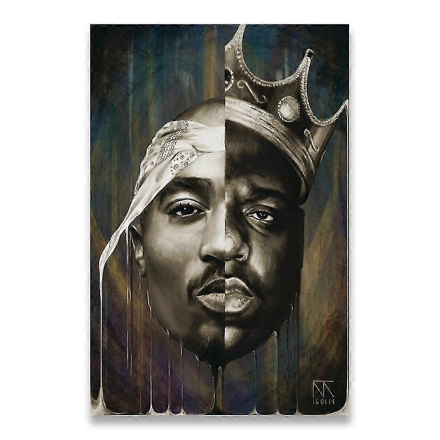 Posters Canvas Paintings Portrait Of Big And Tupac 2pac Wall Art No Frame