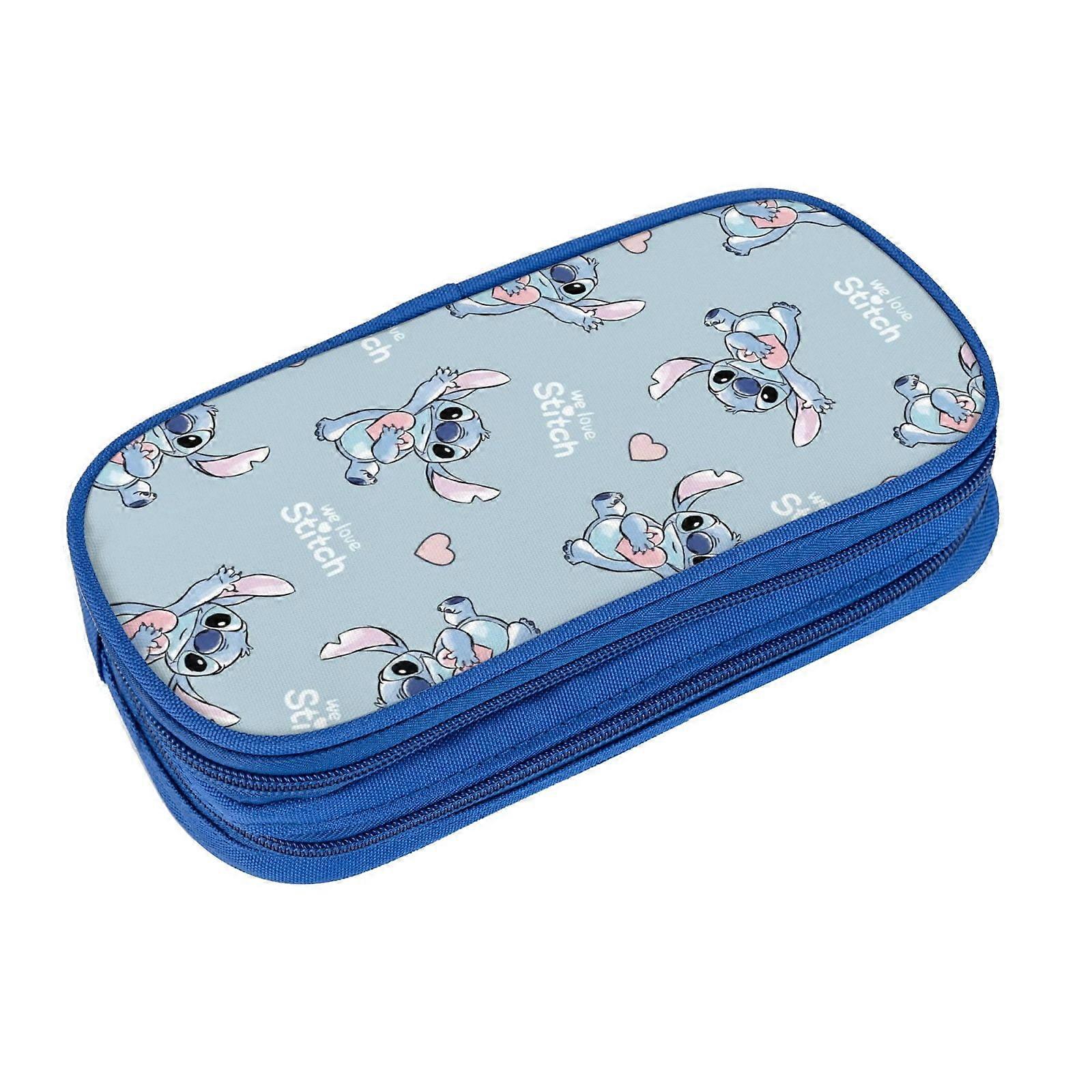 Stitch Durable Pen Pencil Case Big Storage Pen Pouch Bag For