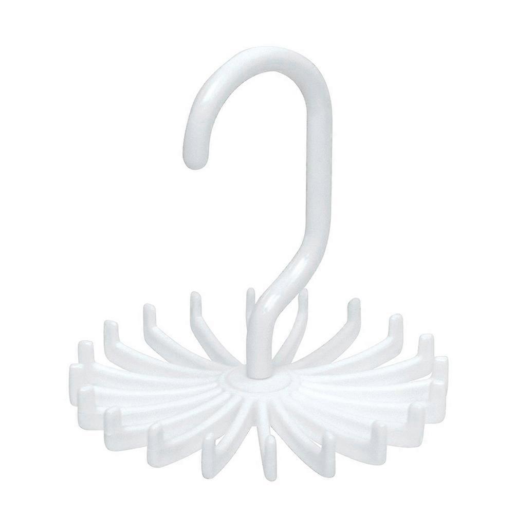 Close Tie Hanger for Ties Hanging with 20 Claws Non Slip White One