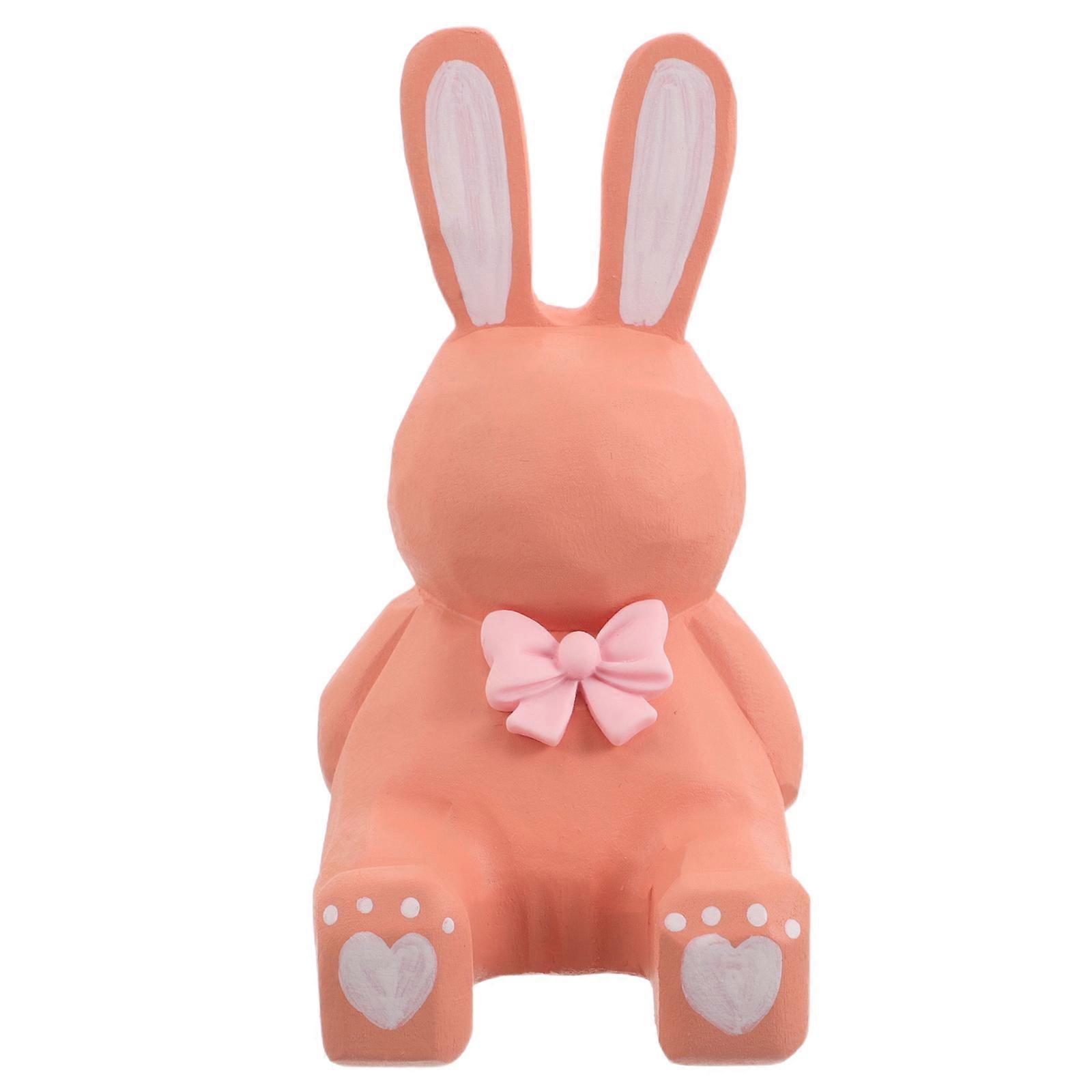 Adorable Bunny Phone Stand Wooden Mobile Holder for Desk 2Pcs Creative Design