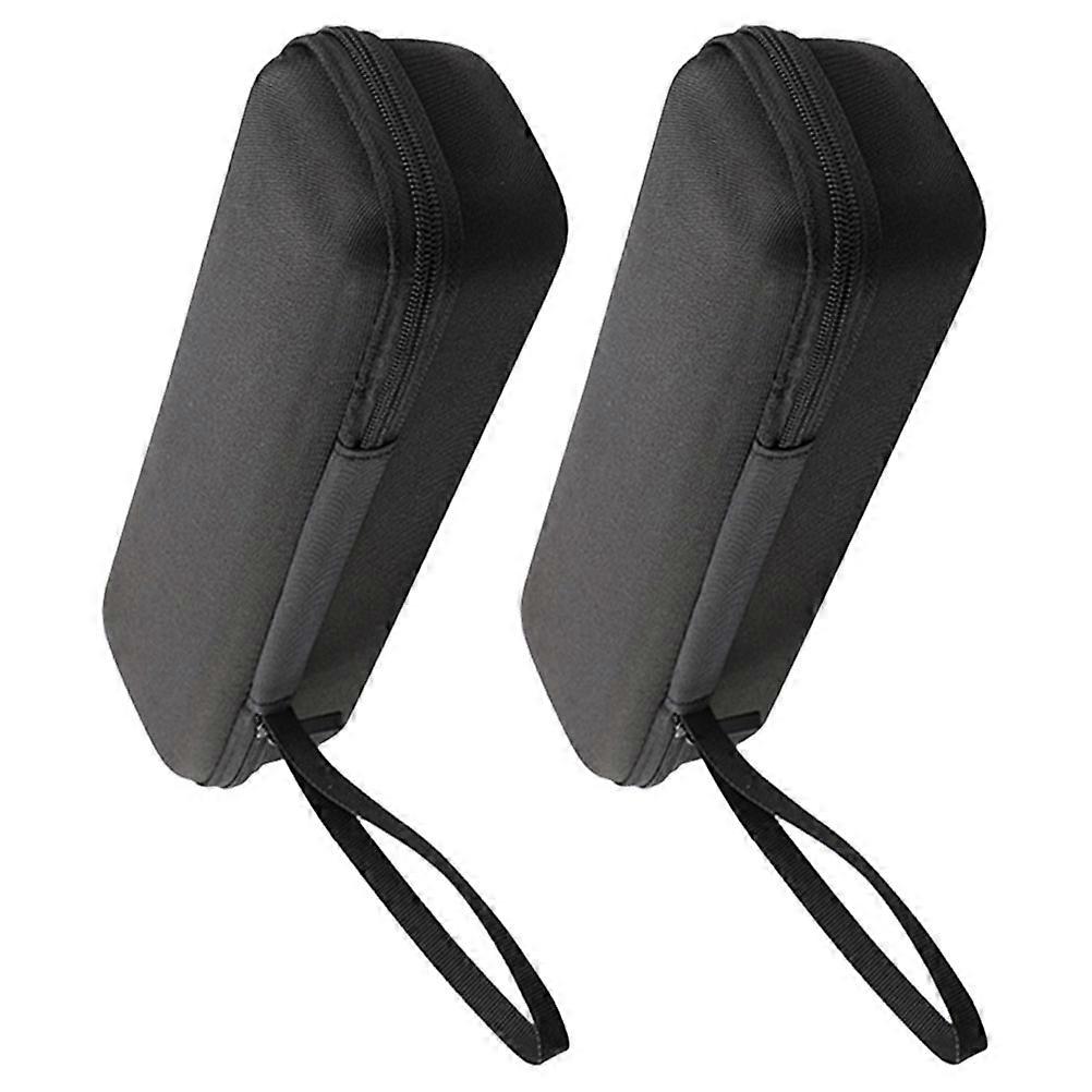 Portable Microphone Storage Box Case for Storage 2Pcs Black Eva Shockproof