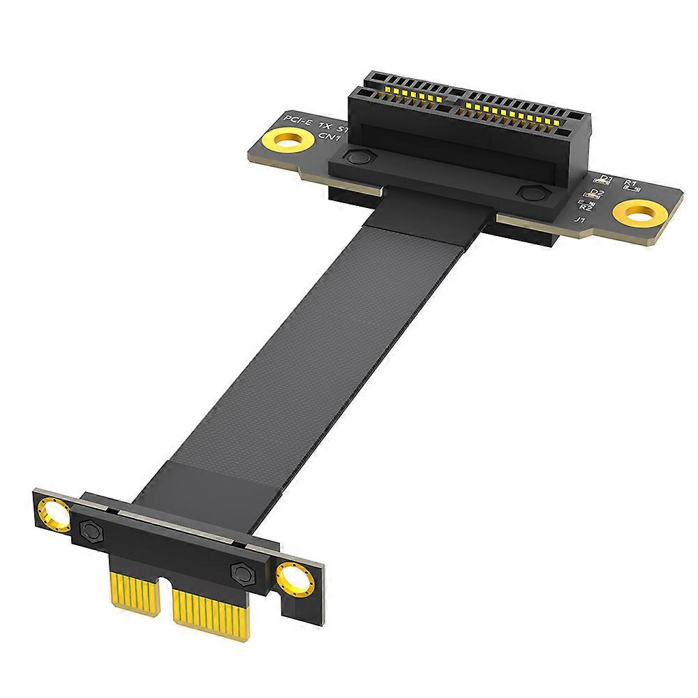 Dual Right PCIe 3.0 X1 to X1 Riser Cable – 8Gbps PCIe X1 Extension Cable, PCI 1x Riser Card Ribbon Ext