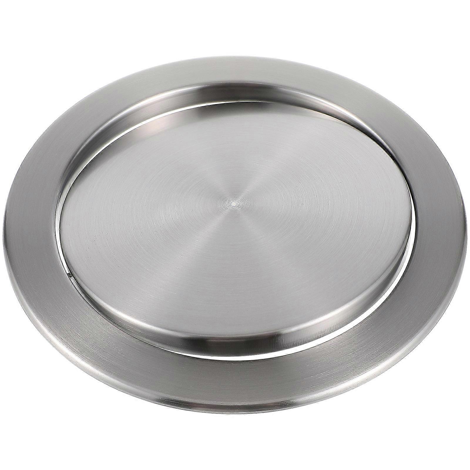 Flush Trash Can Lid for Protection 2Pcs Stainless Steel Kitchen Garbage Can Lid