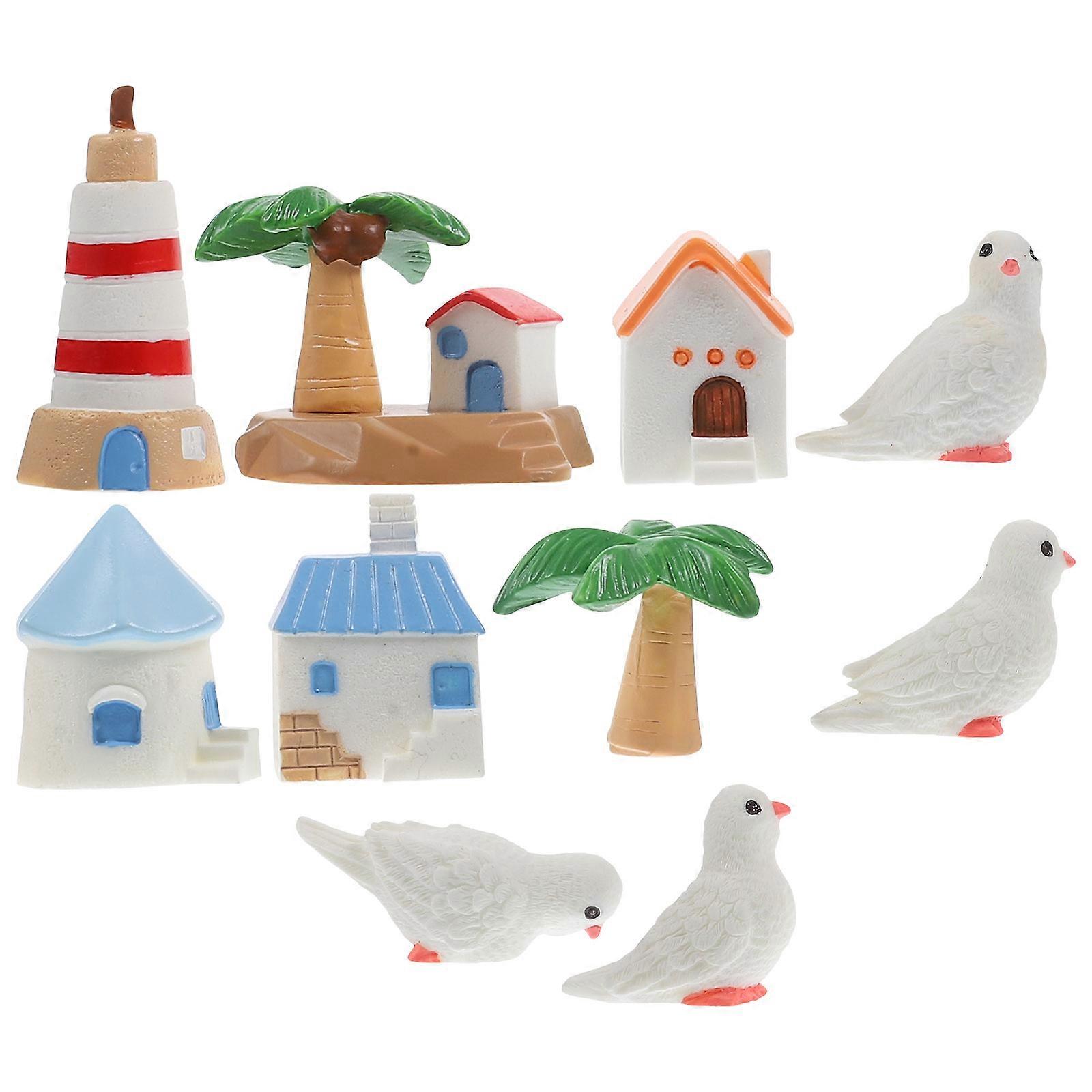 Realistic Mini Landscape Statues For Micro Landscape Craft Enthusiasts Tabletop Display Assorted Color 40 Pcs