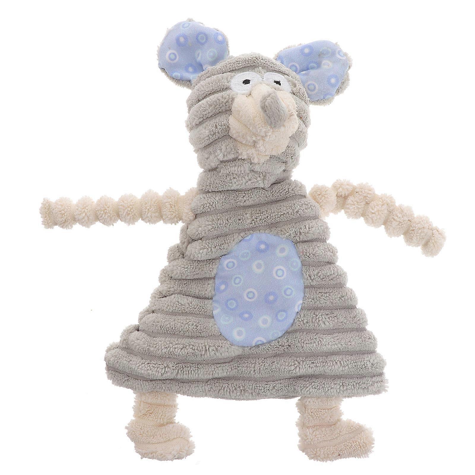 Bite Resistance Toy Dog Plush Sound Toy for Pet Playing 3Pcs Blue