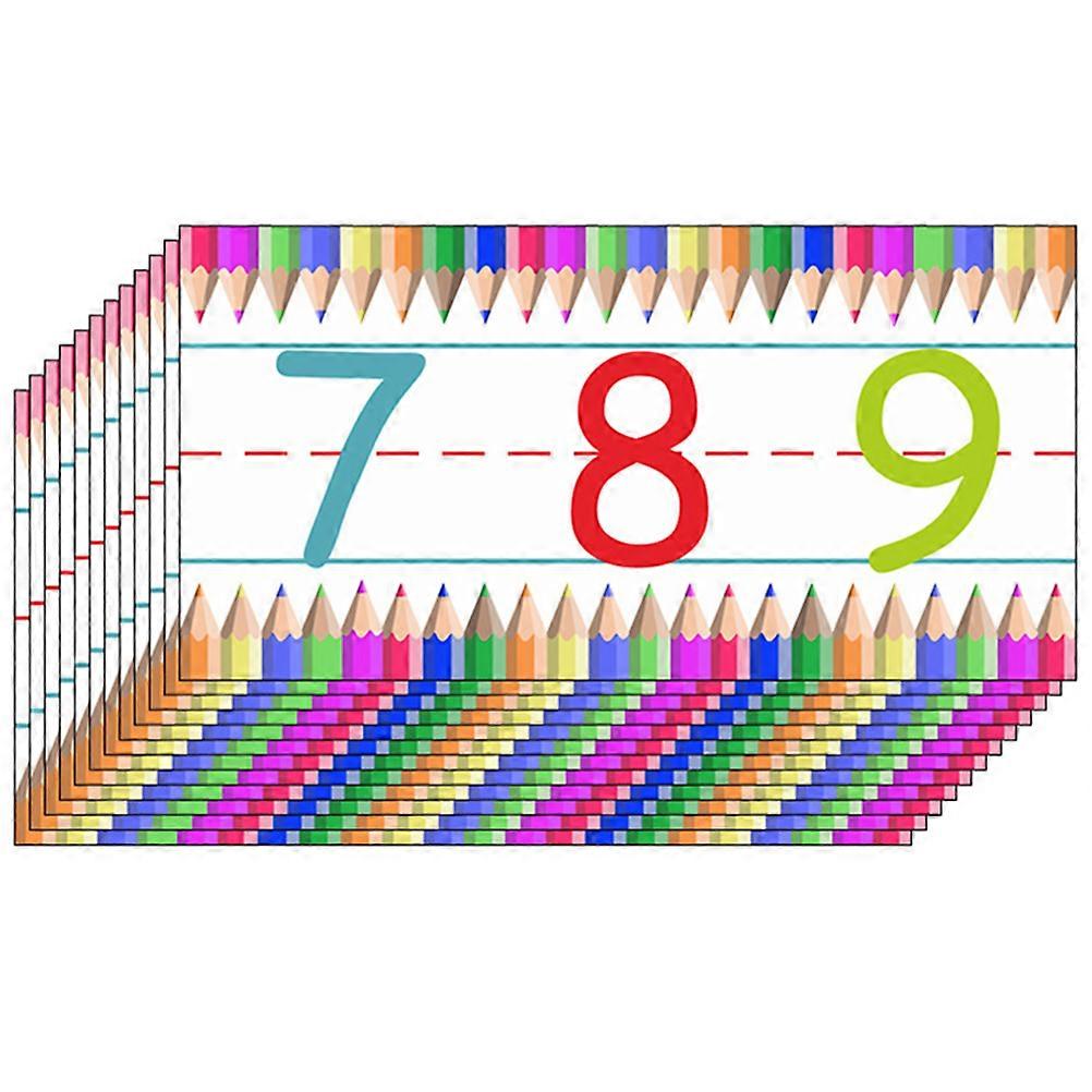 Educational Wall Decals 2 Sets For Toddlers Letter Learning And Number Recognition Rectangular 30X15CM