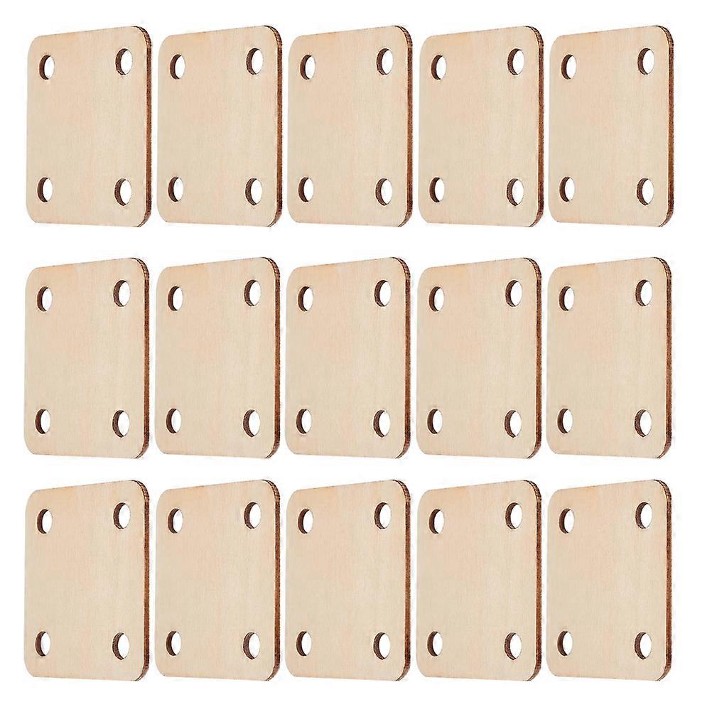 Beige Wooden Weaving Cards for Craft Projects 72Pcs Square Set