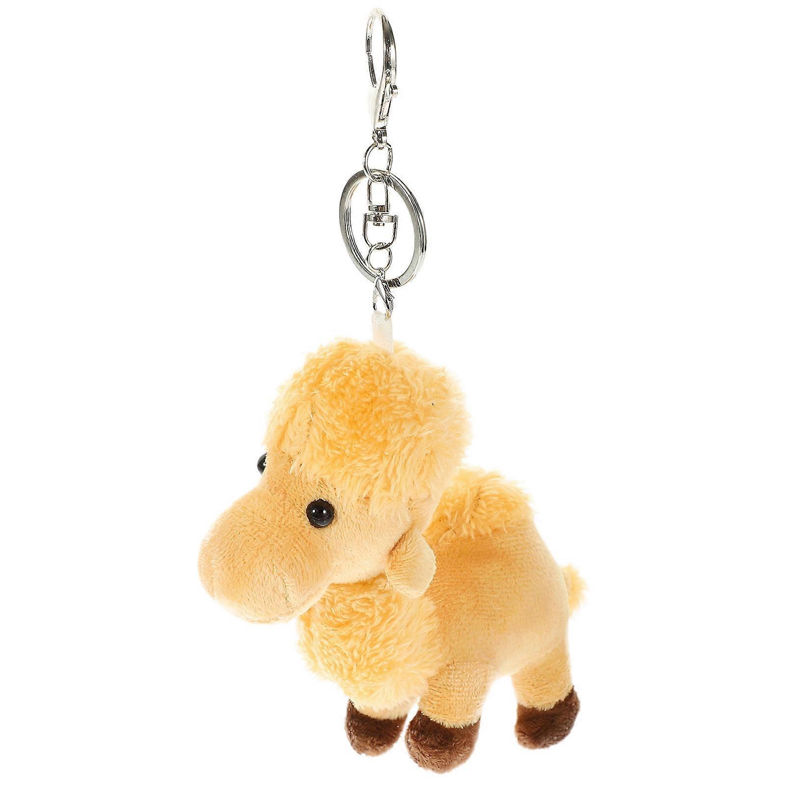 Plush Animal Keychain for Hanging Keys 4Pcs Camel Stuffed Bag Pendant Charm