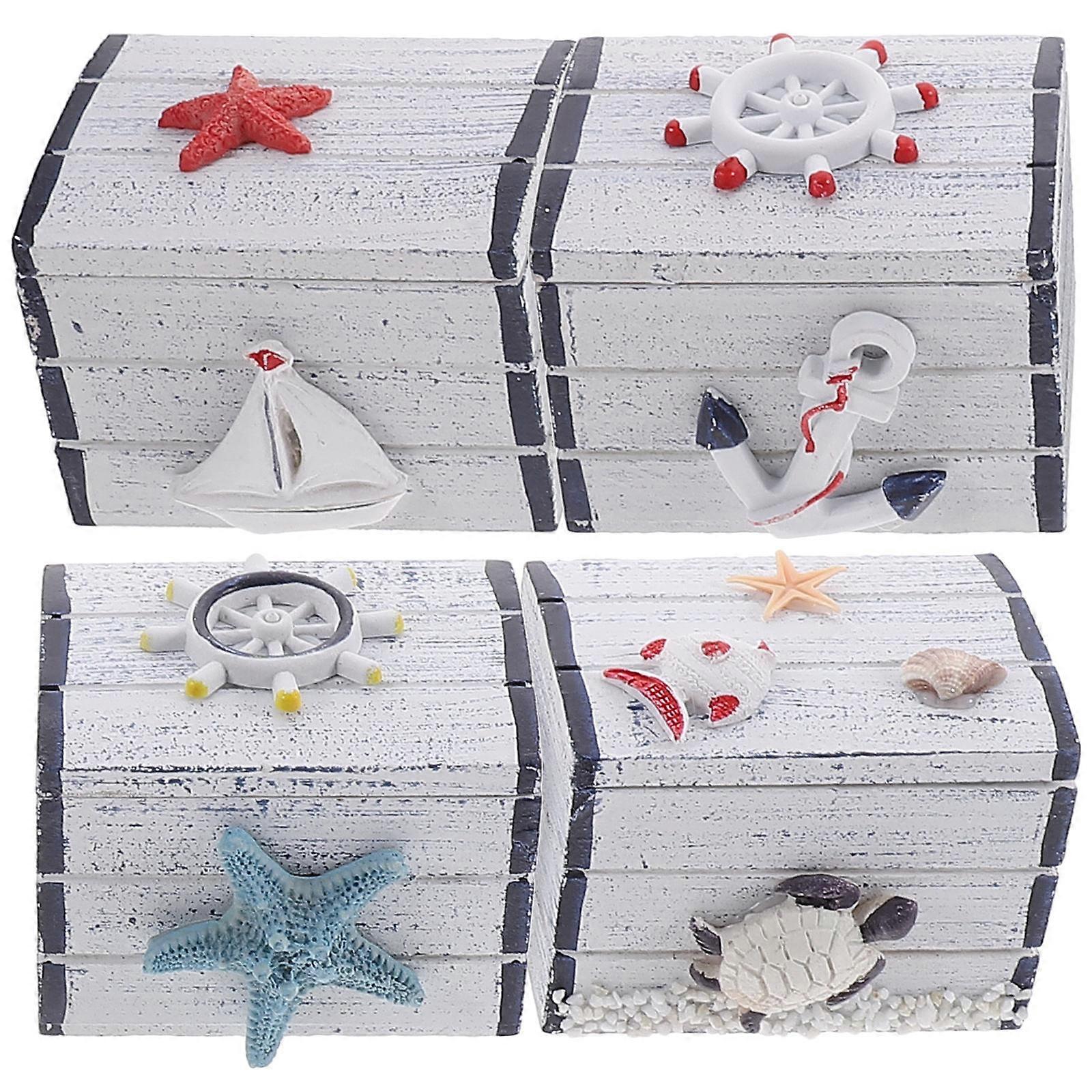 Ocean Themed Jewelry Case for Storage 20Pcs Small Keepsake Boxes