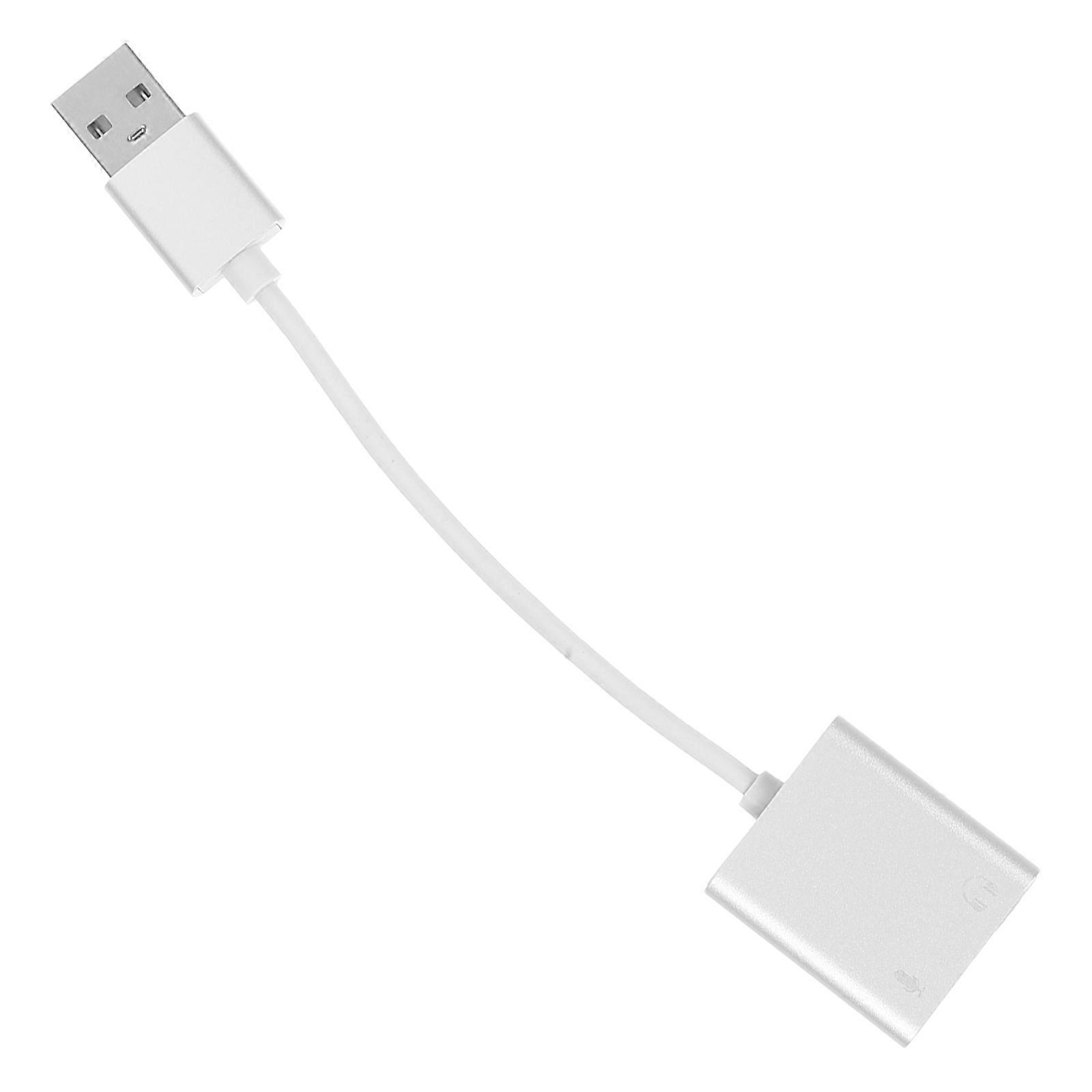 USB Sound Card Adapter Mic and Headphone Splitter for Pc 4Pcs Included