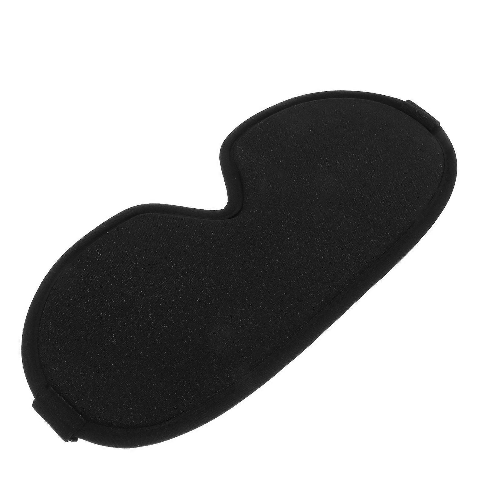 Black Comfortable Blindfold Memory Cotton Eye Mask for Sleep 1 Piece