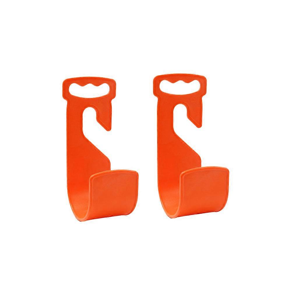 Hanging Hose Hook Plastic Organizer for Gardening 4Pcs Orange Brackets