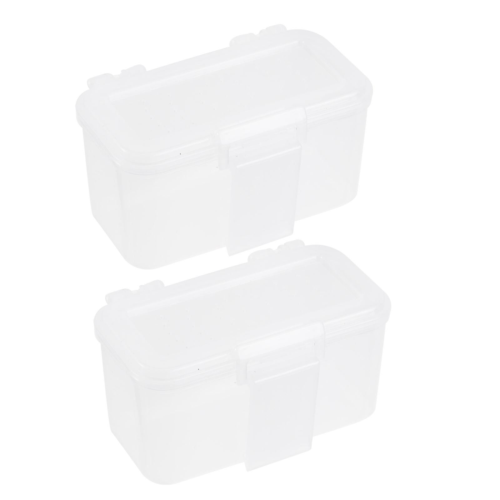 Box for Breeding 4Pcs White Plastic Blood Worm Storage Case