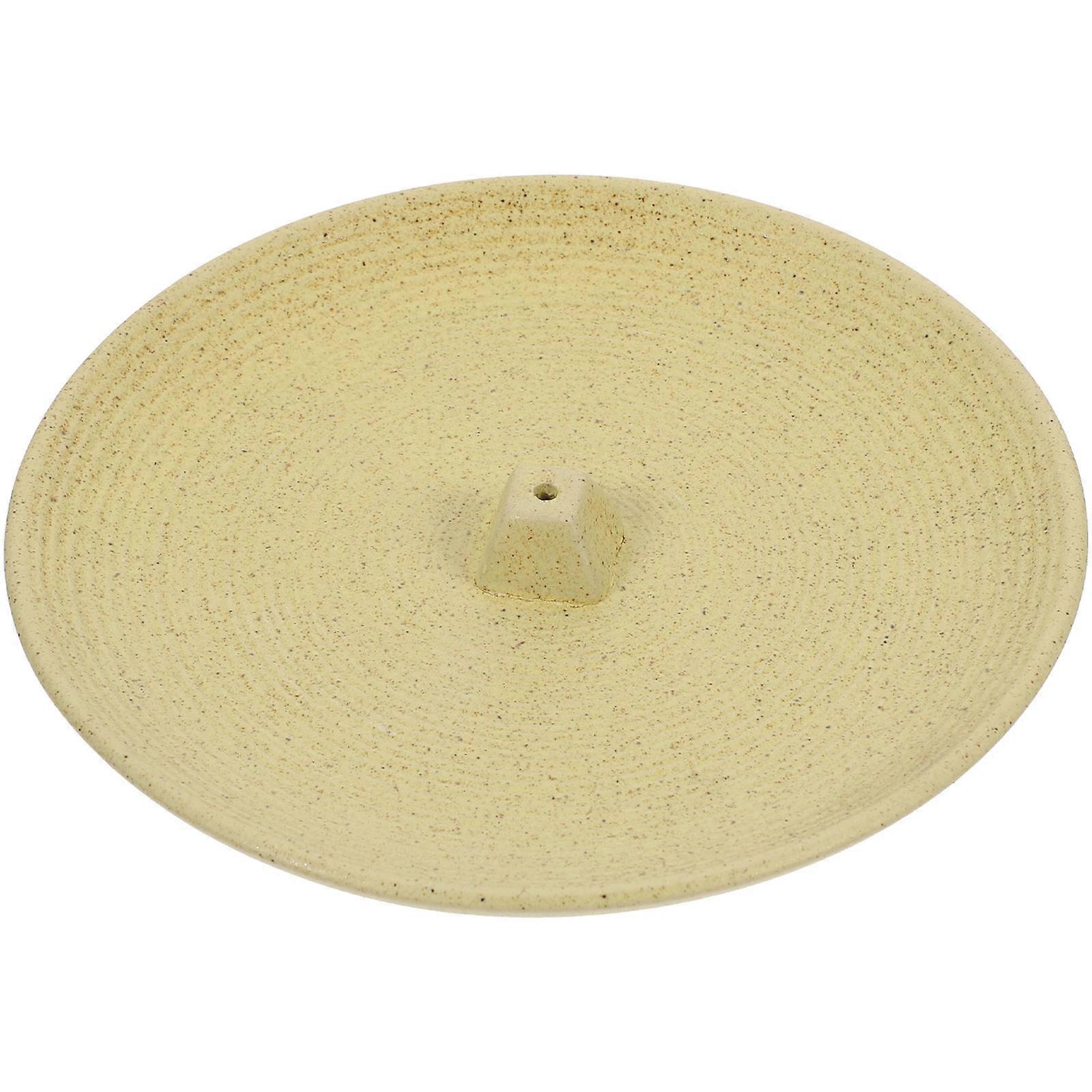 Ceramic Incense Stick Holder Designed for Home Use 2Pcs Yellow