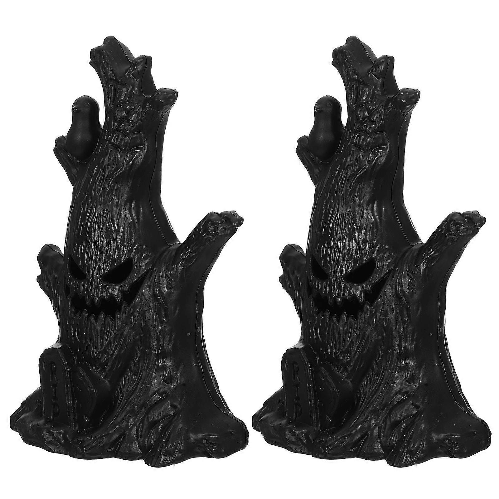 Black Halloween Tree Spooky Tree Light Decorative Lamp 6Pcs Pack
