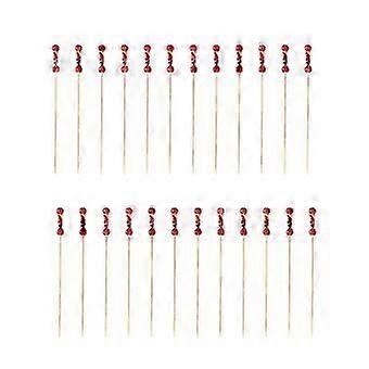 Boeyaa 200pcs Disposable Toothpicks Bamboo Fruit Picks Cocktail Picks Creative Art Party Supplies (D