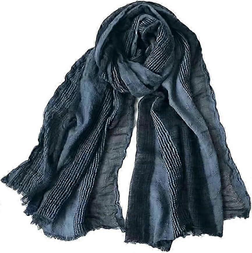 2025 dernier modèle homme lin coton écharpe unie couleur unie écharpe douce chaude