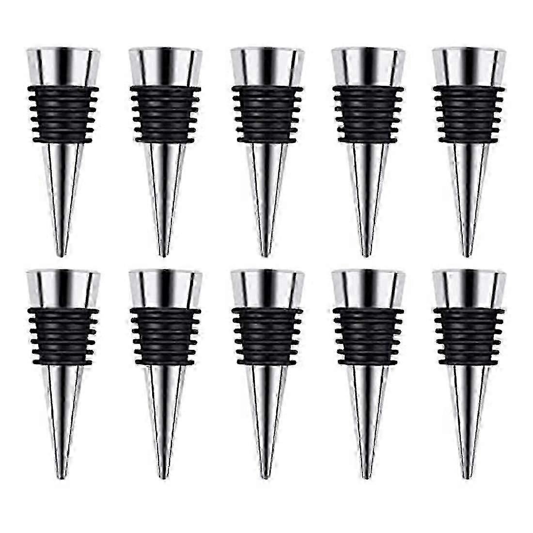 10-Pack Reusable Wine Bottle Stoppers with Airtight Seal for DIY Wine Corking at Bar Parties