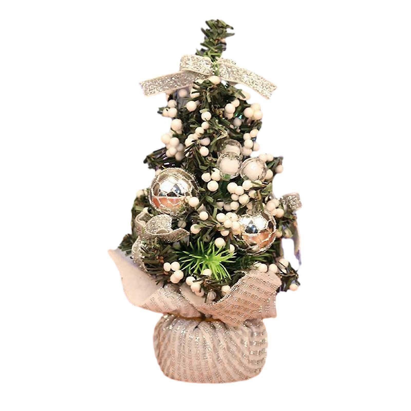 Mini Artificial Christmas Tree, Compatible with Xmas Decor, Simulated Tabletop Tree for Shelf, Fireplace, Walkway Decoration
