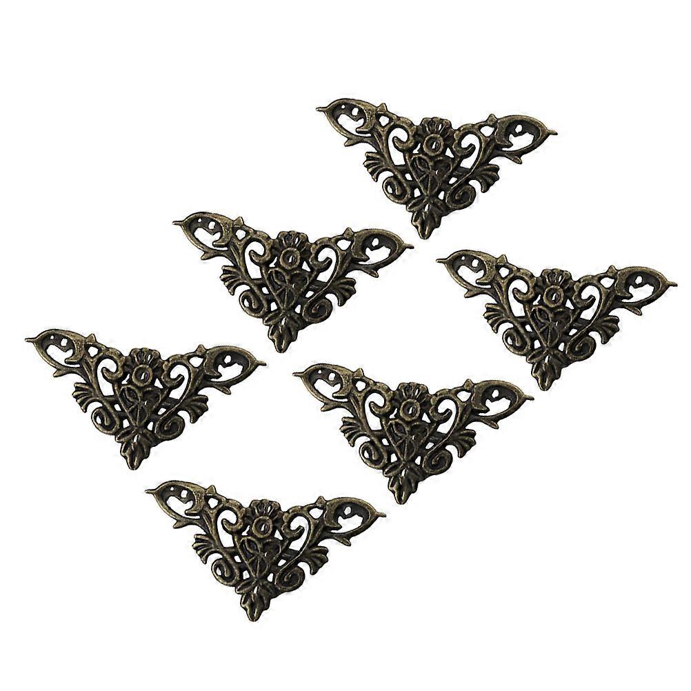 Triangle Box Corner Metal Protector for Decoration Use 12Pcs Coffee