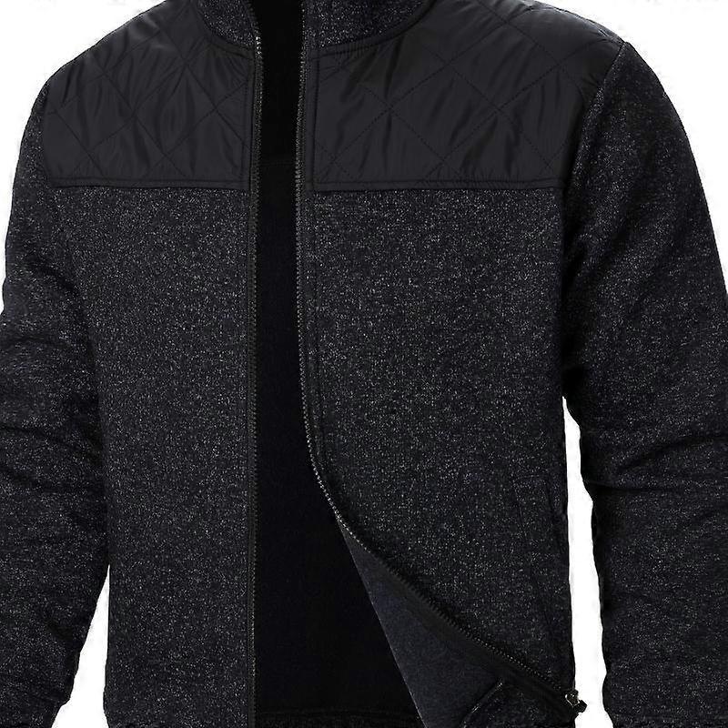 Comfortable Quilted Men's Blocking Jacket for Spring and