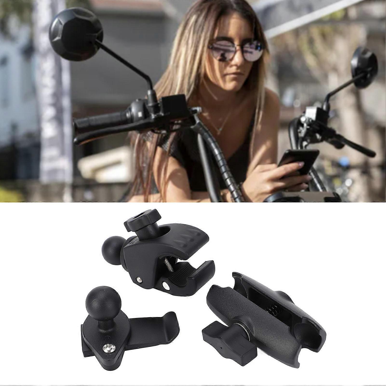 Motorcycle GPS Mount 1in Ball Head Adjustable Handlebar Clamp