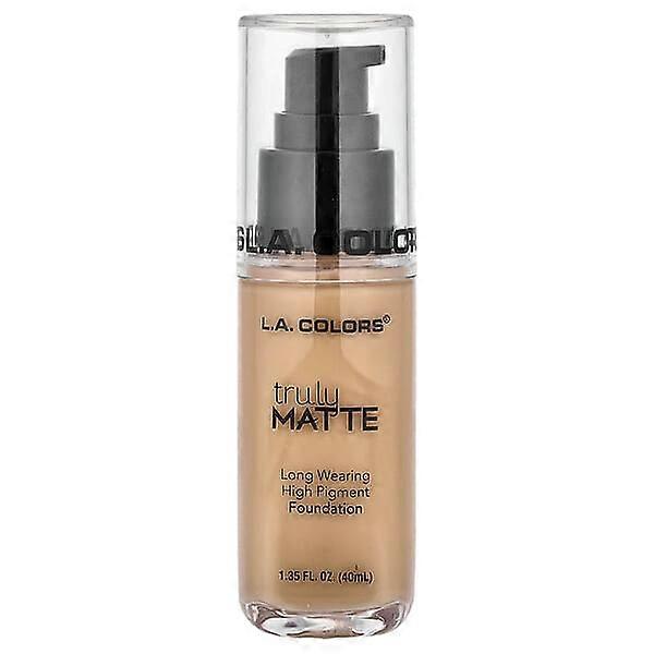 L.A. Colors, Truly Matte Foundation, CLM354 Soft Beige, 1.35 fl oz (40 ml)