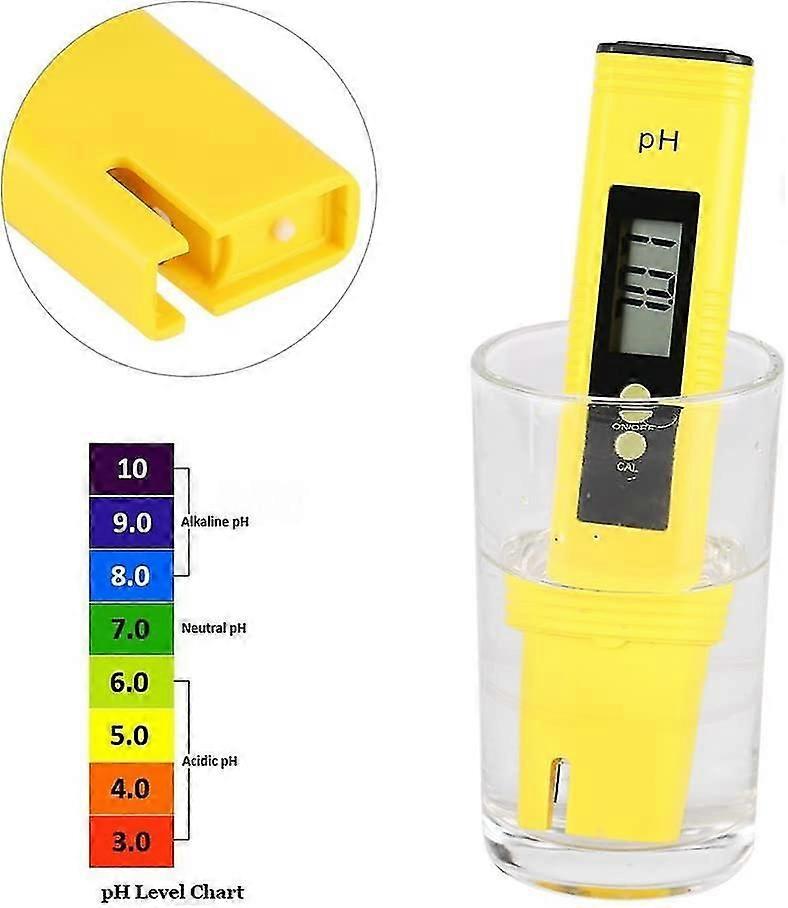 Ph Digital Meter Pen With Digital Lcd Display 0.00-14.00 Measuring Range 0.01 Ph For Aquarium, Swimming P