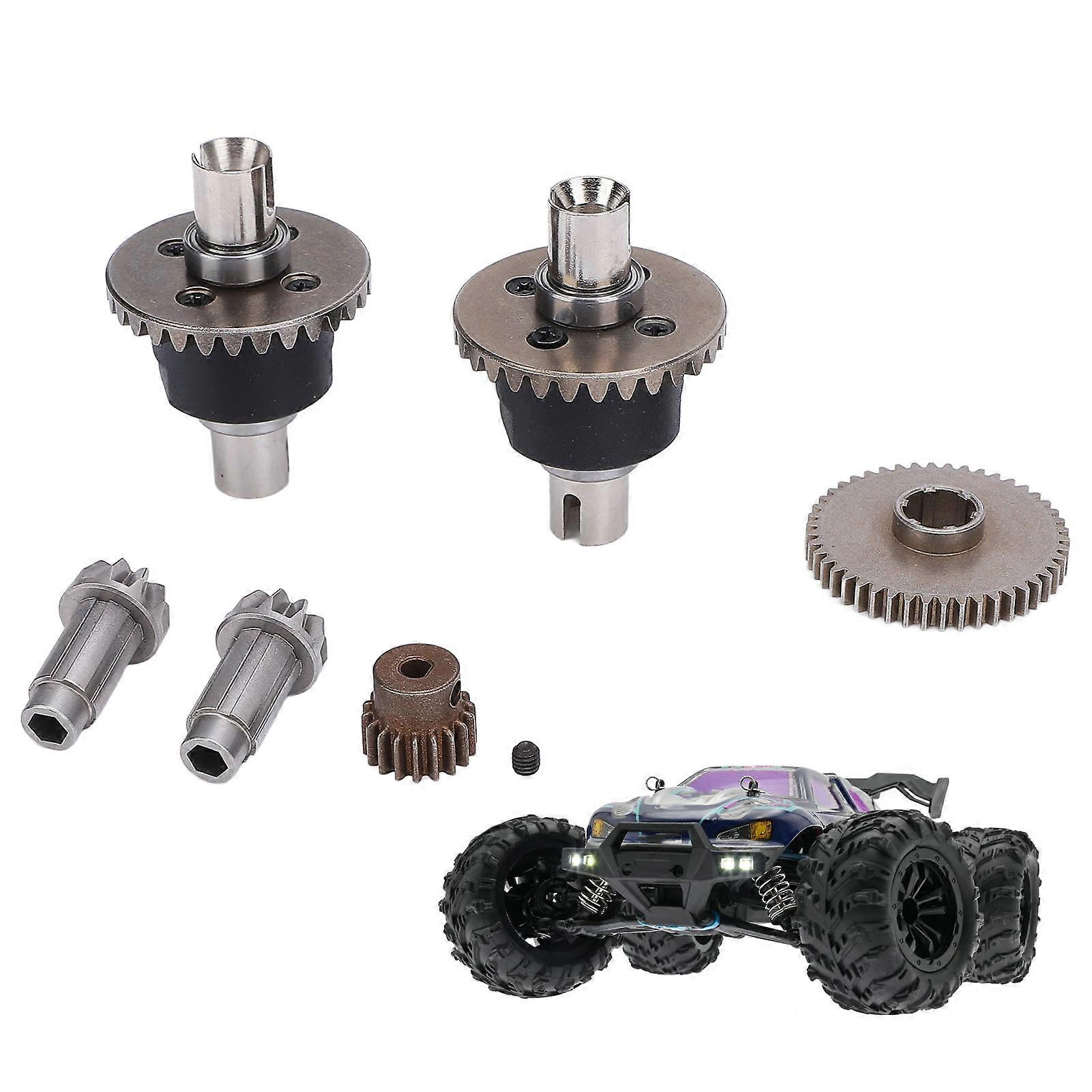 RC Differential Gear Set High Hardness Hard Wearing Metal Differentials and Gears for SCY 16101 16102 16103 1/16 