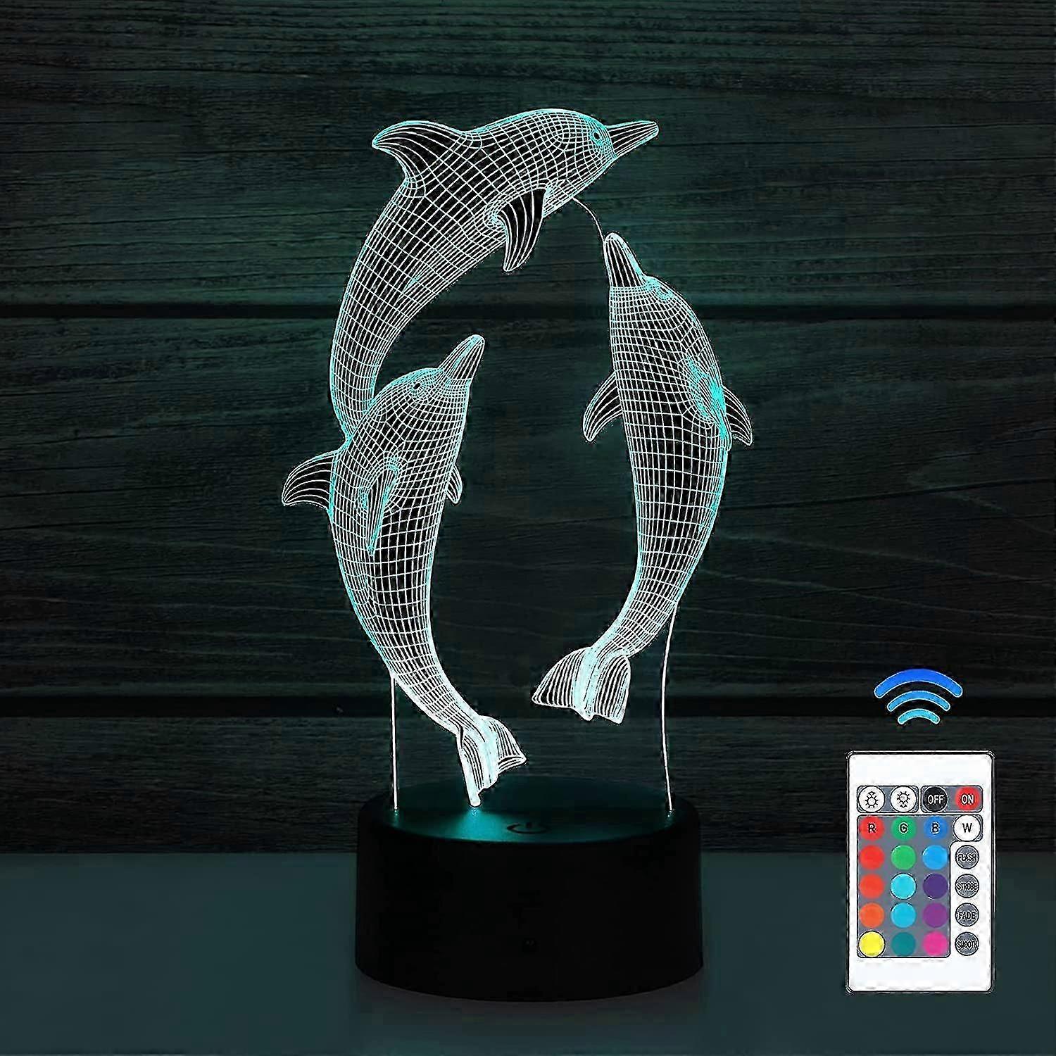 3d Night Light Kids, 3d Illusion Lamp 16 Colors Change With Remote Control