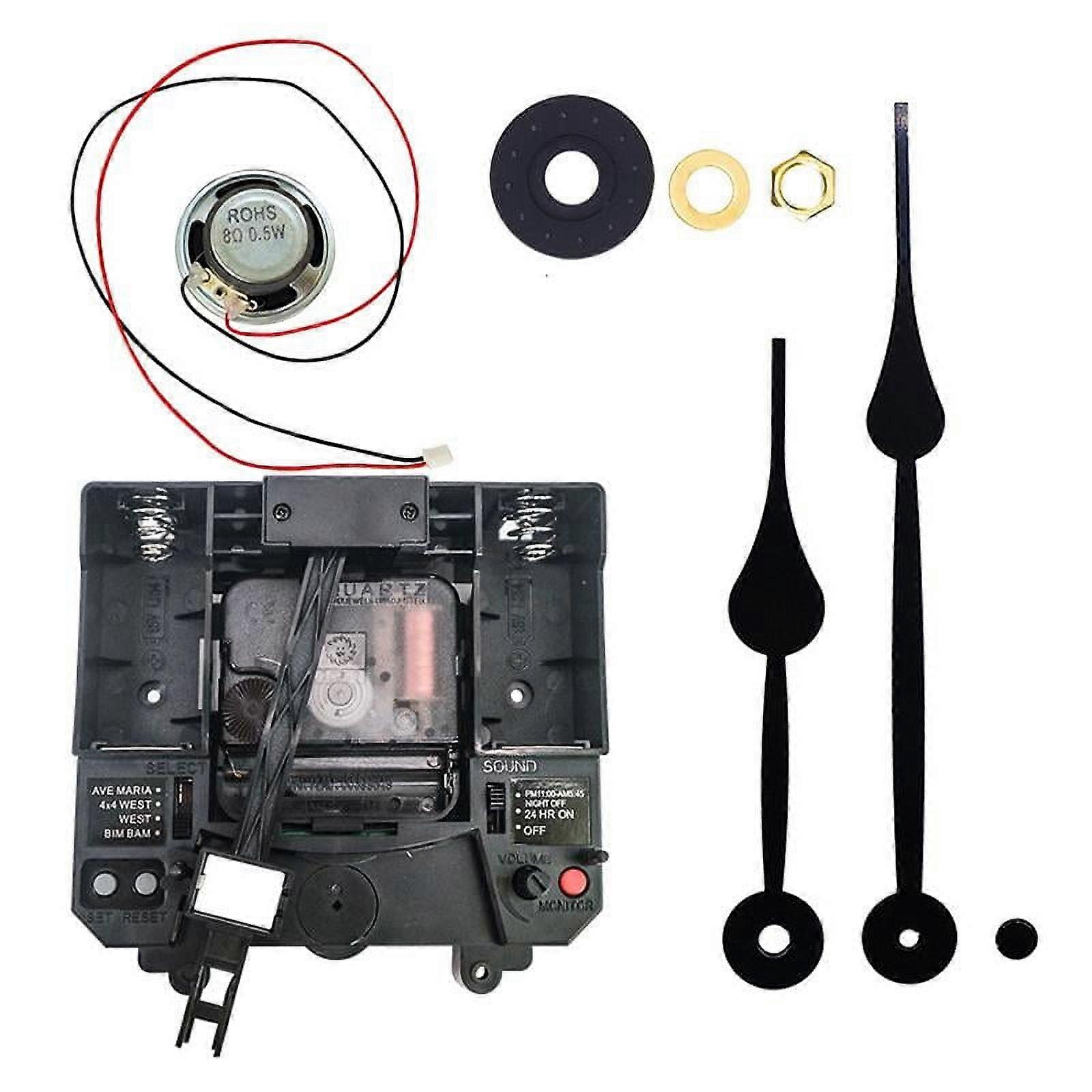 Quartz Wall Pendulum Clock Movement Mechanism Music Box DIY Repair Clock Kit