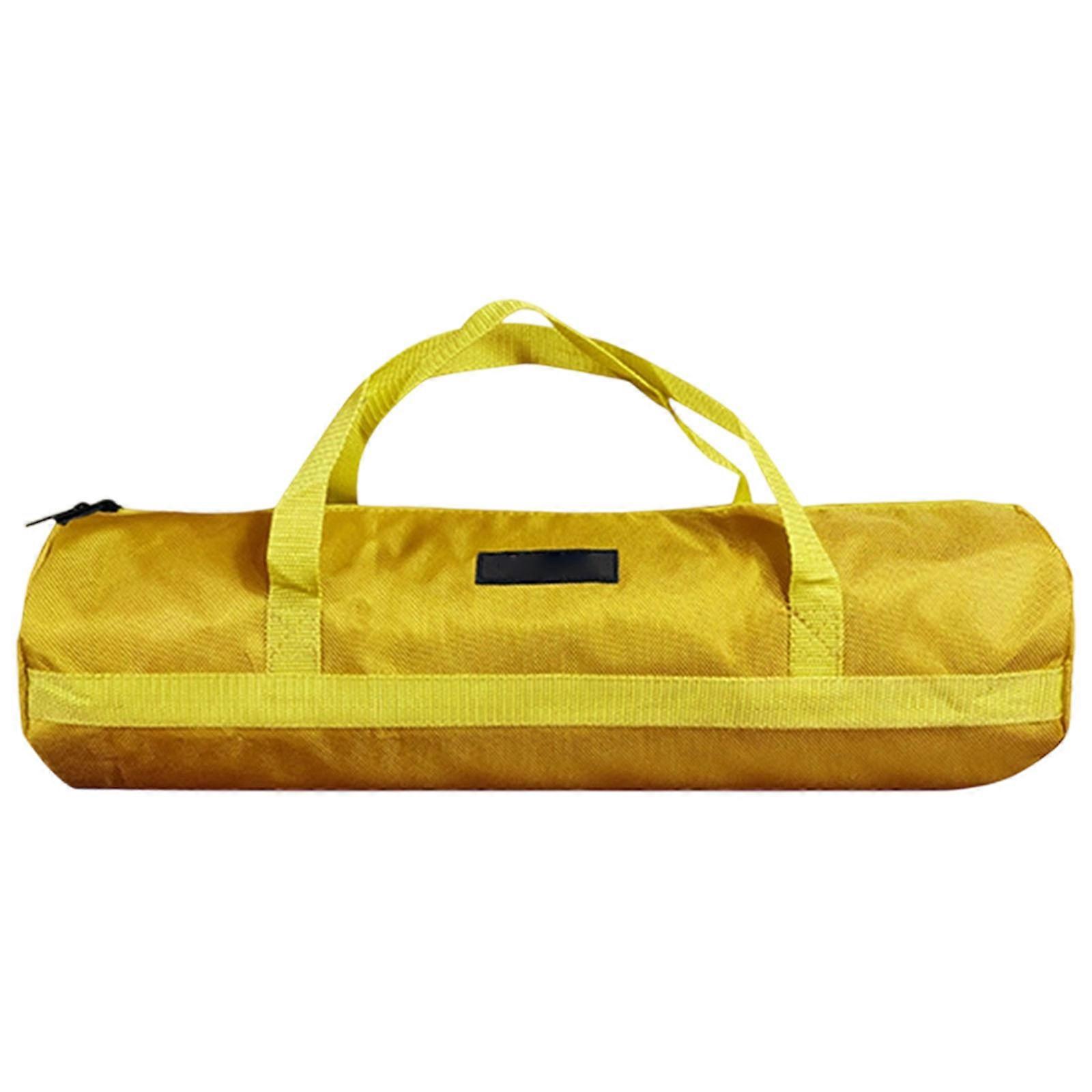 Weatherproof Round Tool Storage Hand Reinforced Fabric Double Zipper Closure Ergonomic Handle for Mechanics Use Multicolor