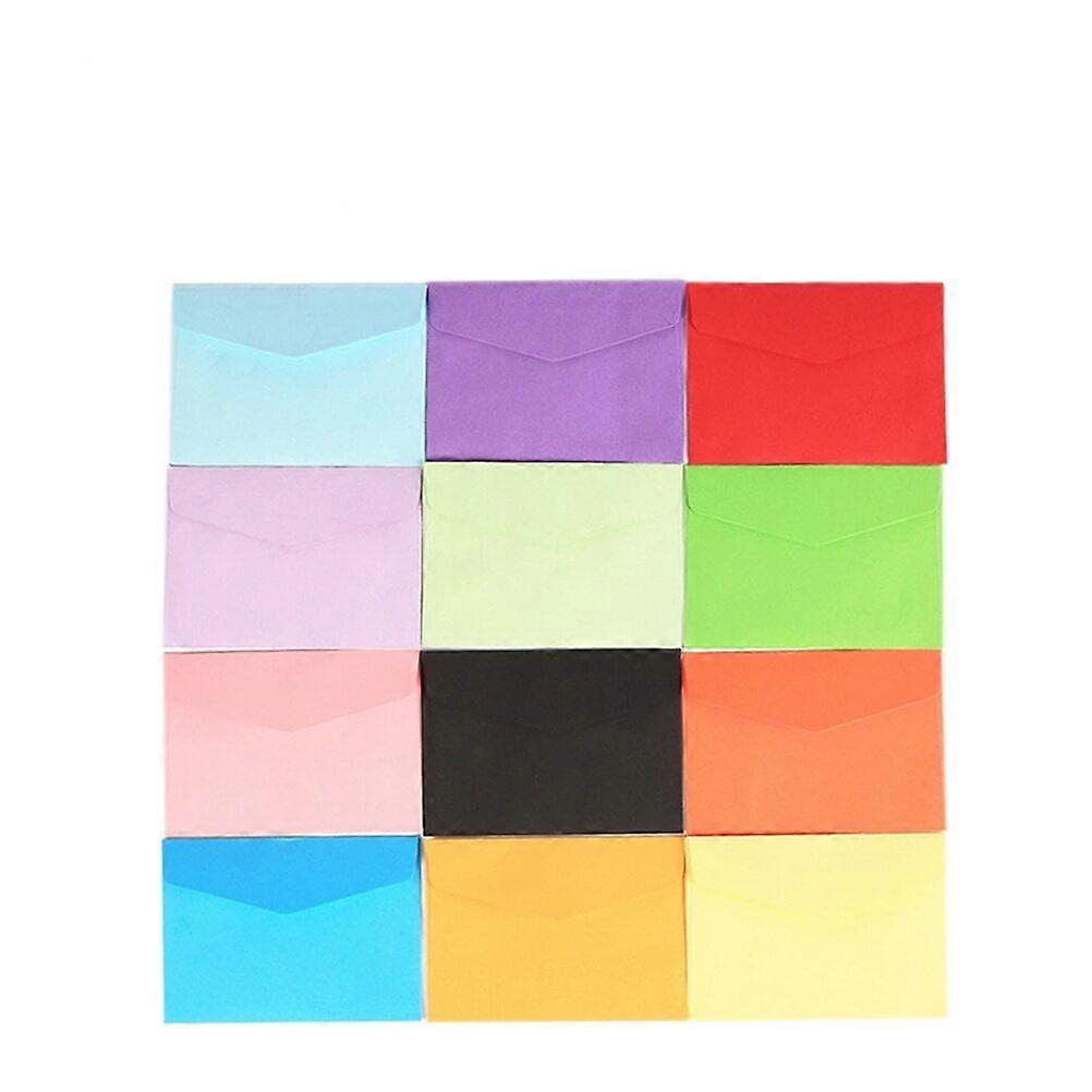 100PCS Mini Easyclose Neon Brights Color Envelopes Assorted Envelopes for Cards - Random Color