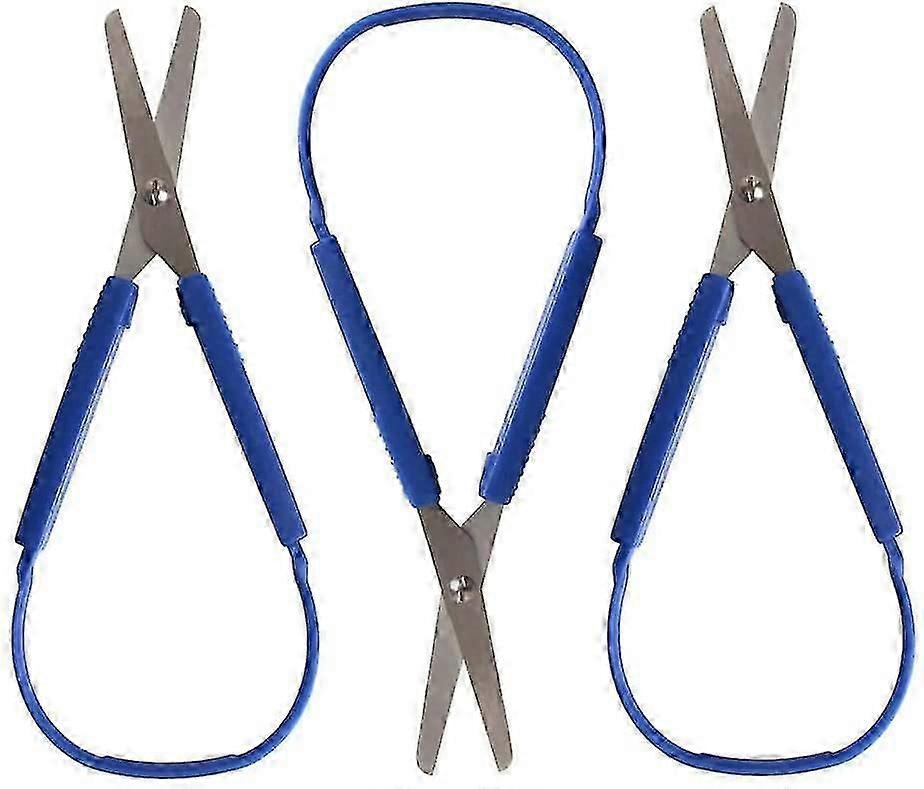 Loop Scissors 3-Pack Spring-Loaded Grip for Comfortable Cutting