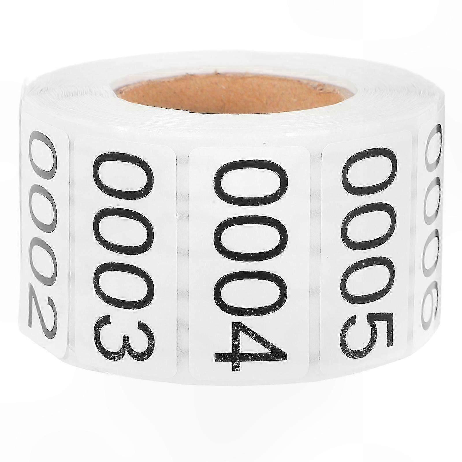 Adhesive Number Labels 0001-1000 for Inventory and File Organization