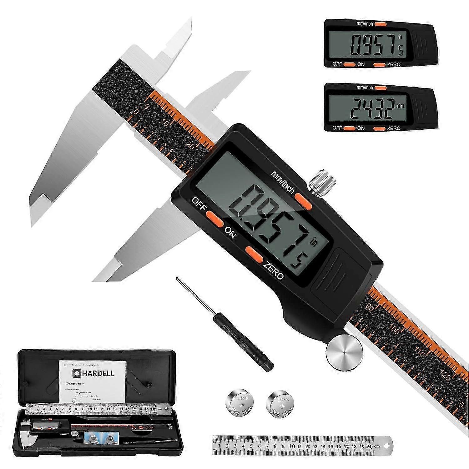 SCSYV Digital Caliper 6 Inch with Large LCD ScreenCalipers Measuring Tool with Auto-Off Feature, Inch/Millimeter Convers
