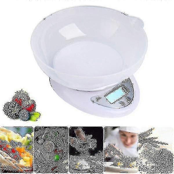 ميزان إلكتروني للمطبخ المنزلي، 5 كجم/1 جم ميزان منصة - Aespa