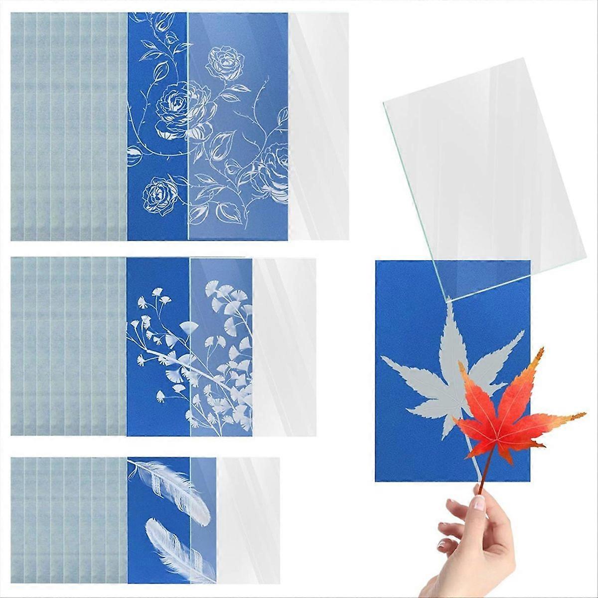 30 Sheets Sun Print Paper, A4 A5 A6 Cyanotype Paper Kit