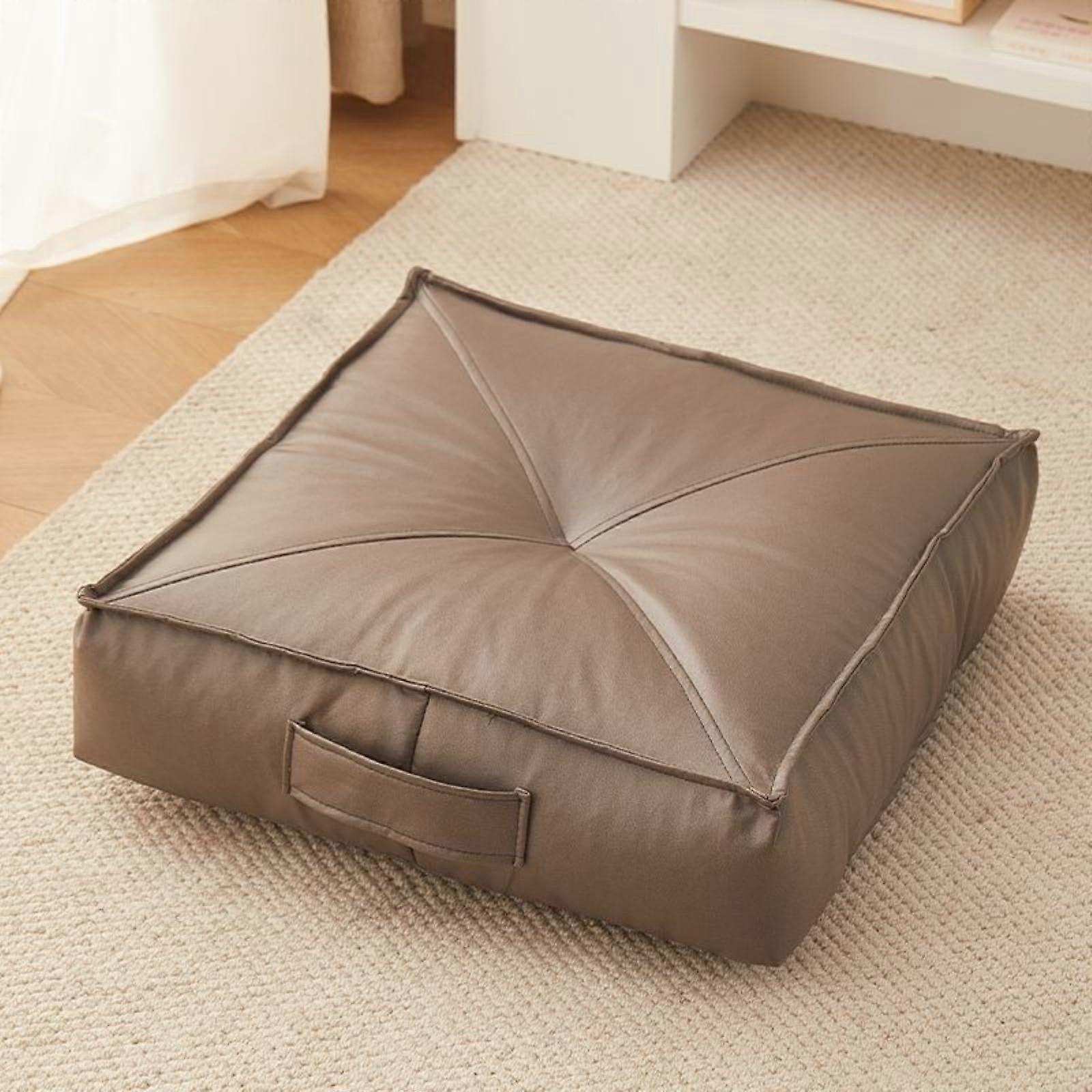 Square Fabric Floor Cushion, Retro Thickened Fabric Chair Cushion, Soft Backrest Floor Pillow For Floor, Bedroom, Balcony