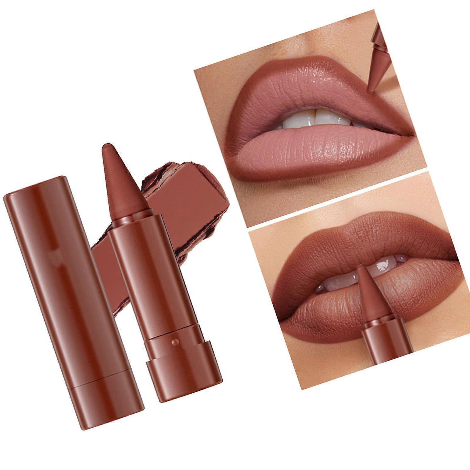 Smudge Proof Matte Lip Pencil Waterproof Formula Rotating Tip Creamy Texture For All Day Wear Multicolor