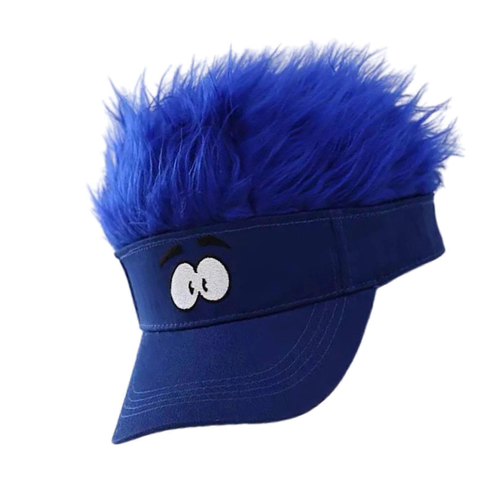 Novelty Wig Attached Baseball Cap Breathable Fabric With Size Adjustment Suitable For Adults And Kids Multicolor