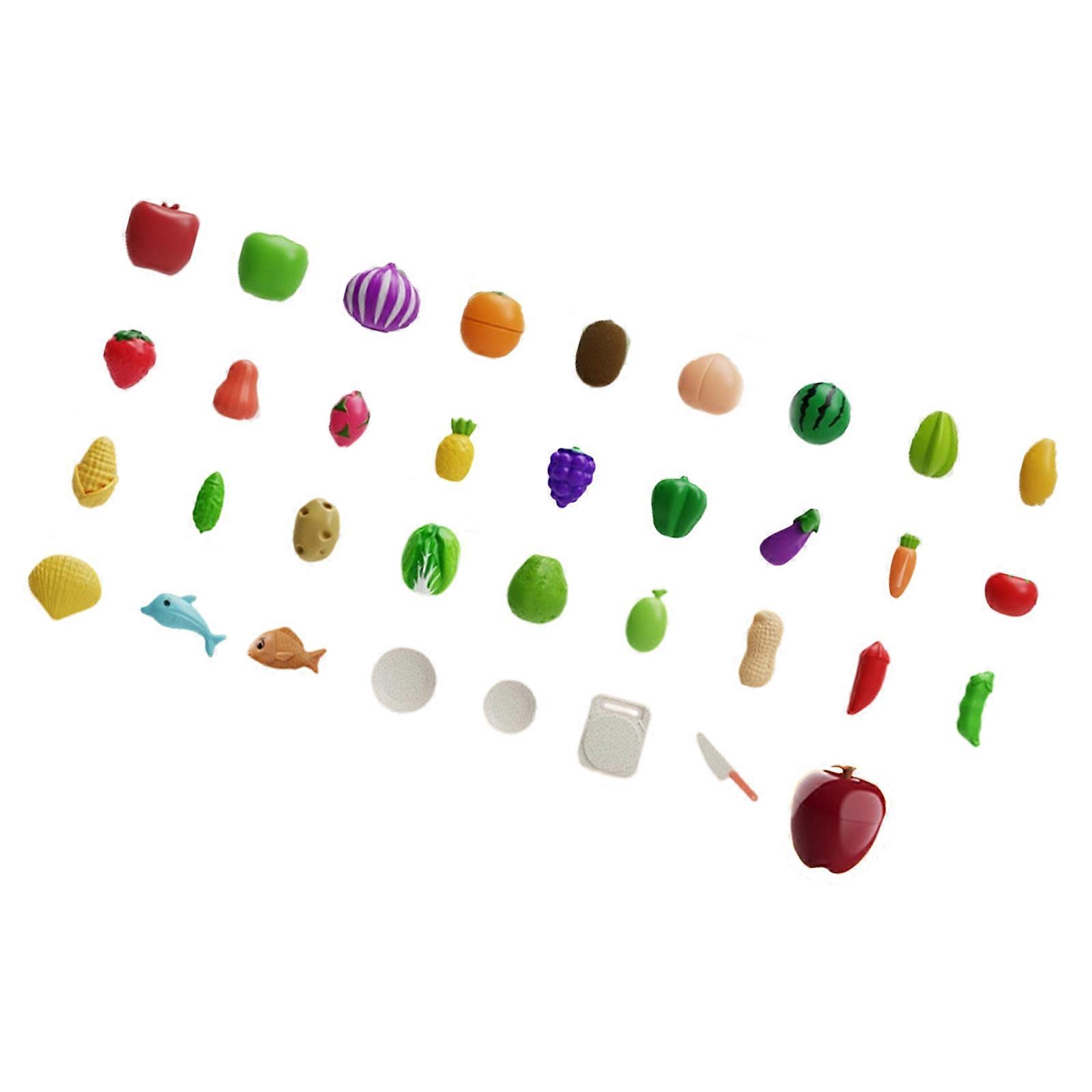 Educational Kitchen Sorting Cutting Toy Fruit Recognition And Fine Motor Skill Training Toy For Children Learning Multicolor