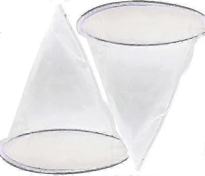 2pcs Honey Filter Fine Mesh Strainer Net Apiary Beekeeping Equipment Tools Cone Filter With Metal Circle For Honey Extracting